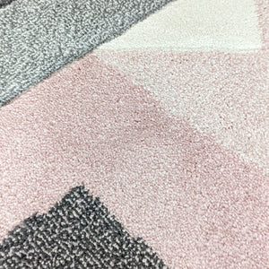 Blush Pink Modern Geometric Rug - Boston