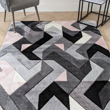 Load image into Gallery viewer, Blush Pink Modern Herringbone Runner Rug - Boston