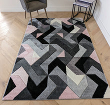 Load image into Gallery viewer, Blush Pink Modern Herringbone Runner Rug - Boston