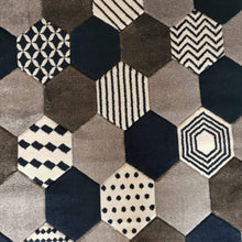 Load image into Gallery viewer, Cheap Modern Geometric Navy Rug Rugs Rugs for sale