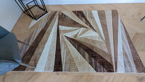 Beige Geometric Hallway Runner - Boston
