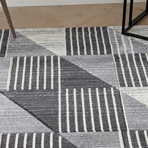 Long Modern Grey Hall Runner - Boston