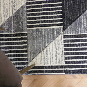 Long Modern Grey Hall Runner - Boston