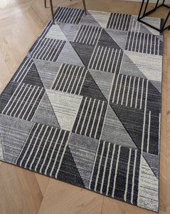 Long Modern Grey Hall Runner - Boston