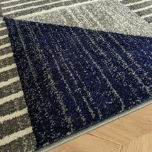 Load image into Gallery viewer, Navy Blue Long Geo Hall Runner Rug - Boston