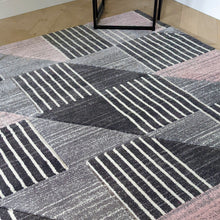 Load image into Gallery viewer, Pink And Grey Triangles Hall Runner Rug - Boston