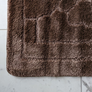 Brown Washable Bathroom Mat