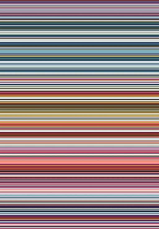 Multicoloured Wool Look Striped Living Room Rug - Perth