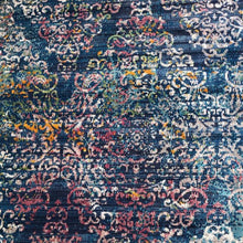 Load image into Gallery viewer, Navy Blue Damask Living Room Rug - Capella