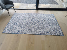 Load image into Gallery viewer, Blue and White Reversible Floral Outdoor Rug - Capri