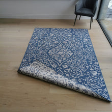 Load image into Gallery viewer, Blue and White Reversible Floral Outdoor Rug - Capri