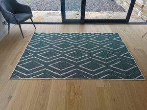 Green Reversible Moroccan Trellis Outdoor Rug - Capri
