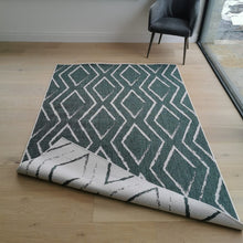 Load image into Gallery viewer, Green Reversible Moroccan Trellis Outdoor Rug - Capri