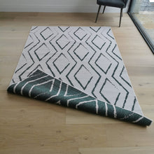 Load image into Gallery viewer, Green Reversible Moroccan Trellis Outdoor Rug - Capri