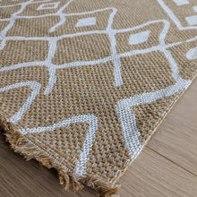 Load image into Gallery viewer, Gold Fringed Flatweave Outdoor Garden Rug - Casa