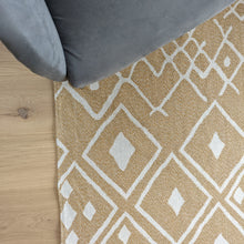 Load image into Gallery viewer, Gold Fringed Flatweave Outdoor Garden Rug - Casa