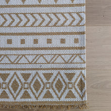 Load image into Gallery viewer, Yellow Fringed Scandi Flatweave Outdoor Rug - Casa