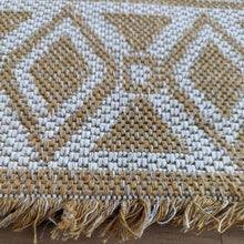 Load image into Gallery viewer, Yellow Fringed Scandi Flatweave Outdoor Rug - Casa