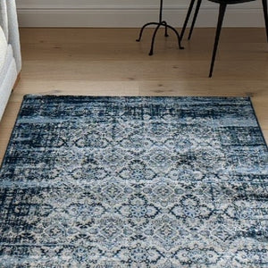 Dark Blue Stunning Vintage Area Rug - Denver