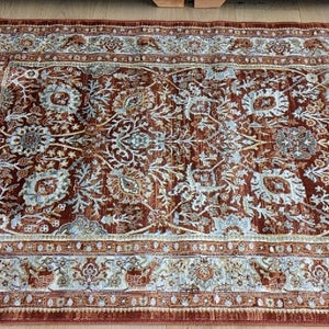 Vintage Terracotta Distressed Living Room Rug - Denver