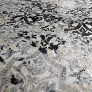 Dark Grey and Silver Vintage Area Rug - Denver