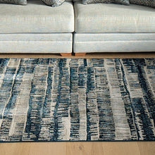 Load image into Gallery viewer, Dark Blue Distresssed Scandi Living Room Rug - Denver
