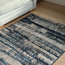 Load image into Gallery viewer, Dark Blue Distresssed Scandi Living Room Rug - Denver