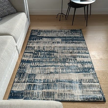 Load image into Gallery viewer, Dark Blue Distresssed Scandi Living Room Rug - Denver