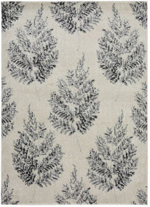 Ivory and Grey Scandi Living Room Rug - Perth