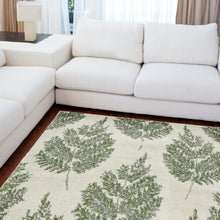 Load image into Gallery viewer, Ivory and Green Scandi Living Room Rug - Perth
