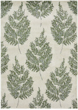 Load image into Gallery viewer, Ivory and Green Scandi Living Room Rug - Perth