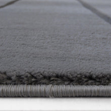 Load image into Gallery viewer, Grey Carved Geometric Living Room Rug - Mora