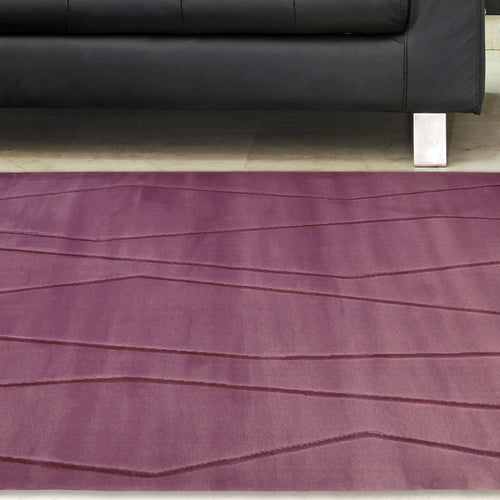 Pink Glamourous Carved Living Room Rug - Mora