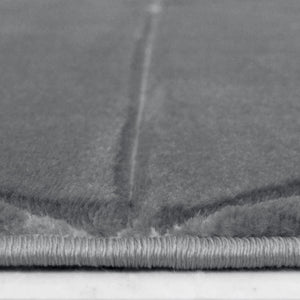 Grey Hand Carved Living Room Rug - Mora