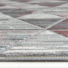 Load image into Gallery viewer, Pink and Grey Carved High Shine Living Room Rug - Holm