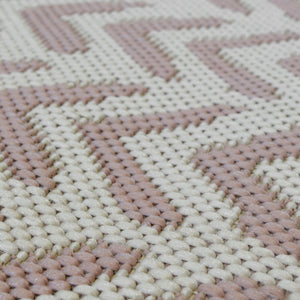Blush Pink Washable Outdoor Garden Rug - Ota