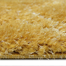 Load image into Gallery viewer, Mustard Hand Carved Washable Shaggy Area Rug - Kasta
