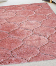 Load image into Gallery viewer, Pink Carved Washable Shaggy Rug - Kasta