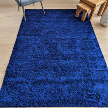 Load image into Gallery viewer, Navy Blue Deep Non Shedding Shaggy Rug - Gallery