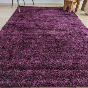 Purple Solid Deep Shaggy Rug - Gallery