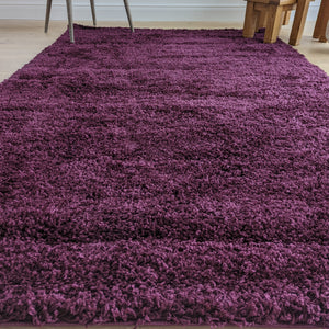 Purple Solid Deep Shaggy Rug - Gallery