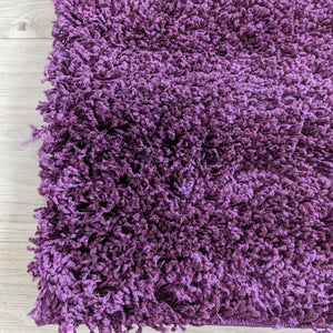 Purple Solid Deep Shaggy Rug - Gallery