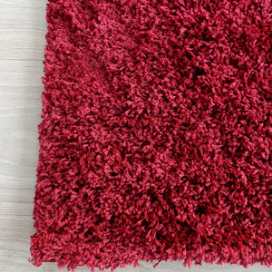 Warm Red Shaggy Rug - Gallery