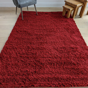 Warm Red Shaggy Rug - Gallery