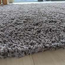 Load image into Gallery viewer, Taupe Brown Plain Shaggy Rug - Gallery