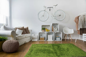 Sage Green Thick Shaggy Rug - Gallery