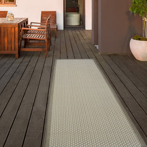 Natural Bordered Grey Indoor Outdoor Rug - Hydraflex