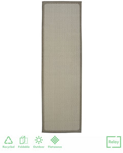 Natural Bordered Grey Indoor Outdoor Rug - Hydraflex