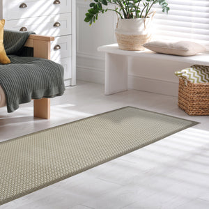 Natural Bordered Grey Indoor Outdoor Rug - Hydraflex