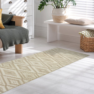 Natural Diamond Geometric Indoor Outdoor Rug - Hydraflex